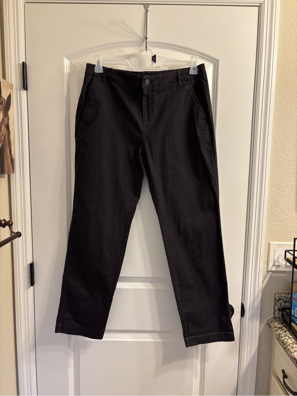 Women’s Pendleton Navy Cotton Straight Leg Trousers - Sz 14